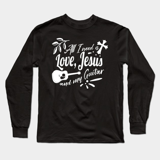 Jesus and Music Long Sleeve T-Shirt by Foxxy Merch